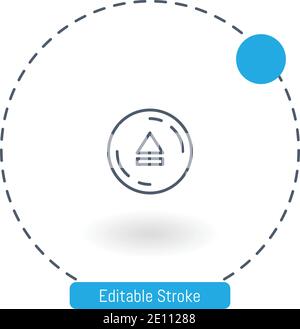eject vector icon editable stroke outline icons for web and mobile Stock Vector