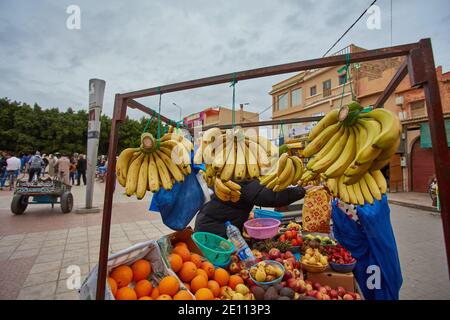 Taroudant, Morocco - February 10, 2017: Street food on the market street in Morocco Stock Photo