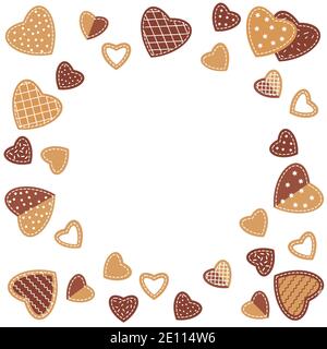 Cookie heart set vector illustration esp.10 Stock Vector