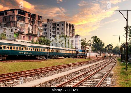 Rail way station, Dinajpur, Bangladesh. Stock Photo