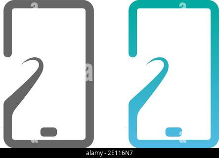 Digital hand touch technology logo icon design vector Stock Vector
