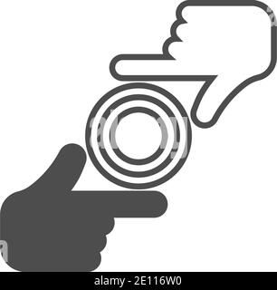 Digital hand touch technology logo icon design vector Stock Vector