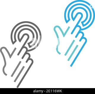 Digital hand touch technology logo icon design vector Stock Vector