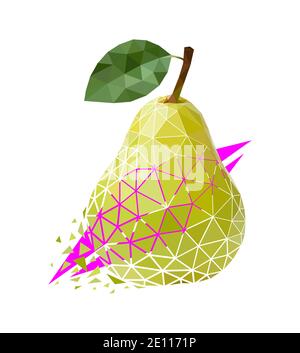 Vector pean in low poly style Stock Vector