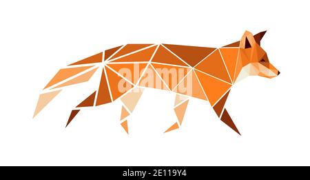 Vector fox in low poly style Stock Vector