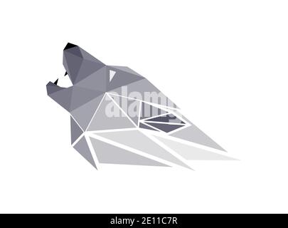 Vector wolf in low poly style Stock Vector