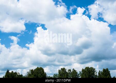 Soft cloud texture on blue sky background Stock Photo