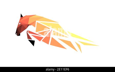 Vector horse in low poly style Stock Vector