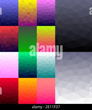 Vector backgrounds in low poly style Stock Vector