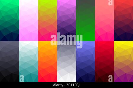 Vector backgrounds in low poly style Stock Vector