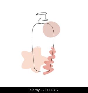 Abstract image of a massage oil on white. Stock Vector