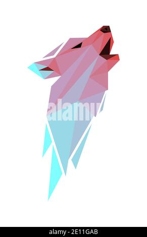 Vector wolf in low poly style Stock Vector