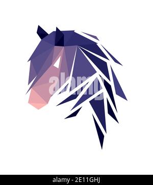 Vector horse in low poly style Stock Vector