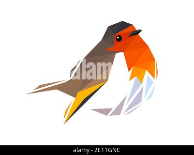 Vector bird in low poly style Stock Vector