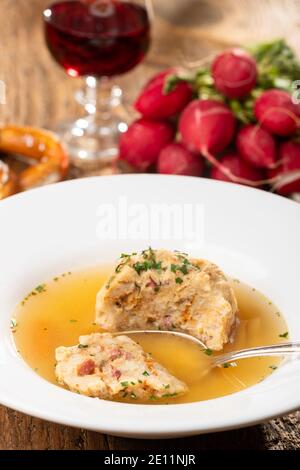 Dumpling Soup Stock Photo