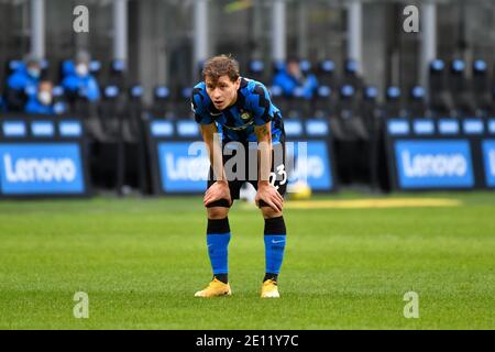 Milano, Italy. 3rd Jan, 2021. Nicolo Barella (23) of FC Internazionale seen during the Serie A TIM match between FC Internazionale and FC Crotone at the San Siro in Milano. (Photo Credit: Gonzales Photo/Alamy Live News Stock Photo