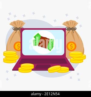 online application saving concept vector illustration in flat style Stock Vector