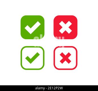 Cross Check Mark Symbol Icon Vector Illustration Stock Photo