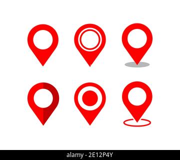 Pin Point Locator Map Icon Vector Illustration Stock Photo