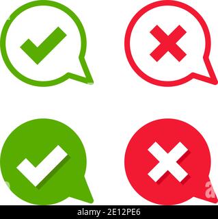 Cross Check Mark Symbol Icon Vector Illustration Stock Vector