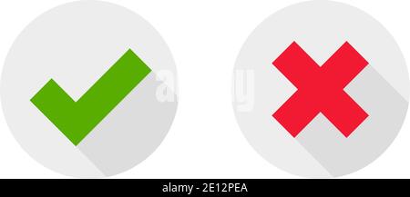 Cross Check Mark Symbol Icon Vector Illustration Stock Vector