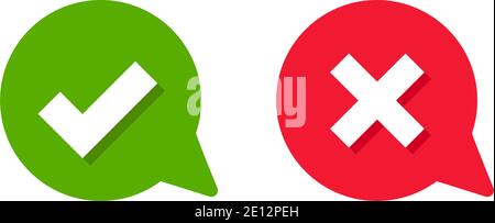 Cross Check Mark Symbol Icon Vector Illustration Stock Vector