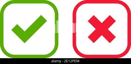 Cross Check Mark Symbol Icon Vector Illustration Stock Vector
