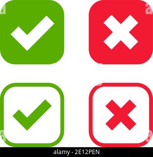 Cross Check Mark Symbol Icon Vector Illustration Stock Vector