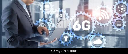 6G Modern Industry High Speed Communication Technology Stock Photo