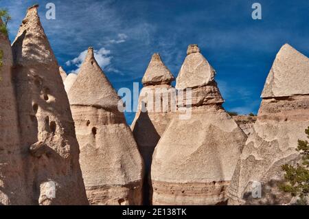 Tent Rocks, view from Slot Canyon Trail, Kasha-Katuwe Tent Rocks National Monument, New Mexico, USA Stock Photo