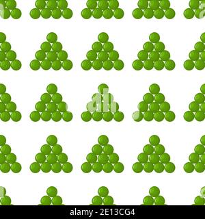 Illustration on theme of bright pattern green peas, vegetable pod for seal. Vegetable pattern consisting of beautiful green peas, many light pod. Simp Stock Vector