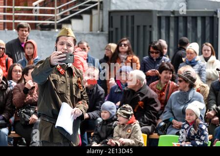 Khabarocsk, Russia - May 09, 2019: Concert in honor of the Victory Day in the great Patriotic war Stock Photo