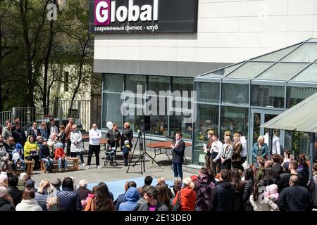 Khabarocsk, Russia - May 09, 2019: Concert in honor of the Victory Day in the great Patriotic war Stock Photo