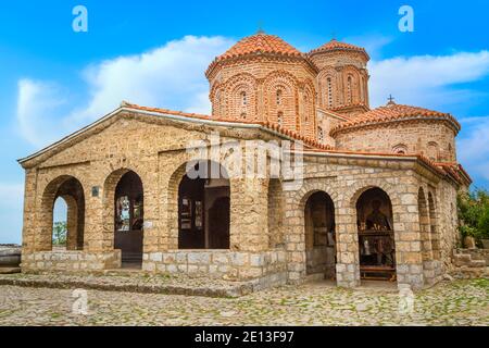 North Macedonia. Ohrid. St Naum Monastery church on blue sky background Stock Photo