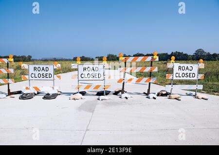 Road Closed Stock Photo