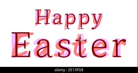 Vector Happy Easter in mass fonts style Stock Vector