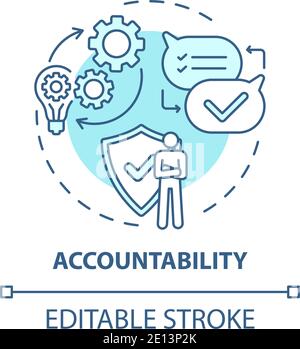 Accountability concept icon Stock Vector