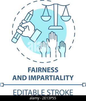 Fairness and impartiality concept icon Stock Vector