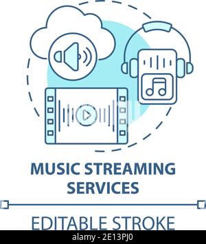 Music streaming services concept icon Stock Vector
