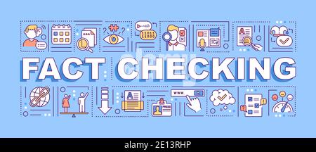 Fact checking word concepts banner Stock Vector