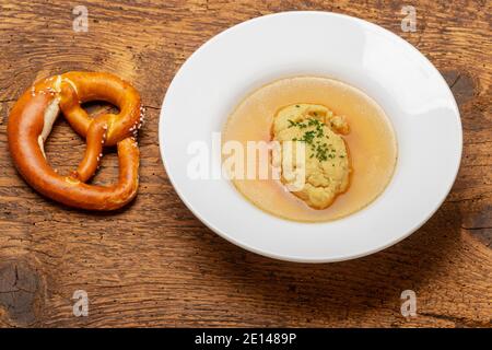 Griesnockerl Soup Stock Photo
