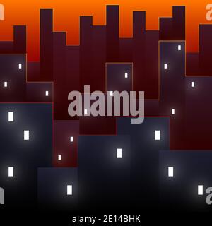 Vector city in paper art style Stock Vector