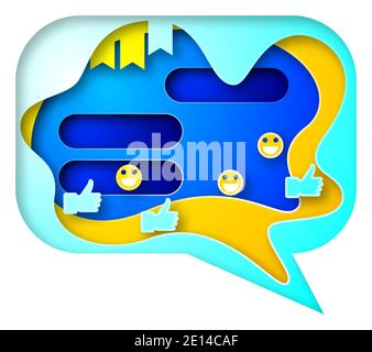 Vector messenger in paper art style Stock Vector