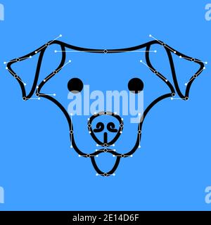Vector dog in structural style Stock Vector