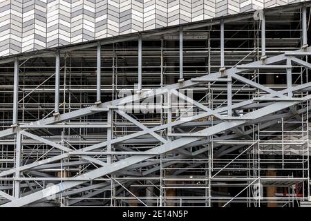 The new Te Pae Christchurch Convention Centre, being built with structural earthquake protection defences, Christchurch, South Island, New Zealand. Stock Photo