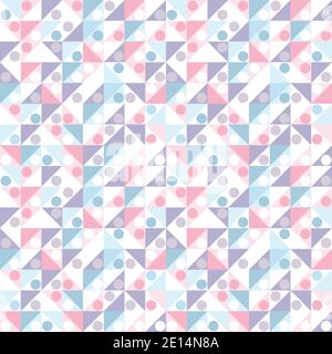 Seamless geometric pattern in pastel, abstract triangles modern pattern, background. Stock Vector