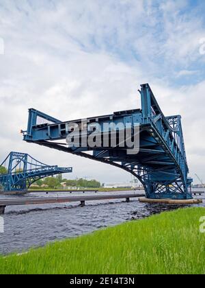 Kaiser Wilhelm bridge, landmark of city Wilhelmshaven, Germany Stock Photo