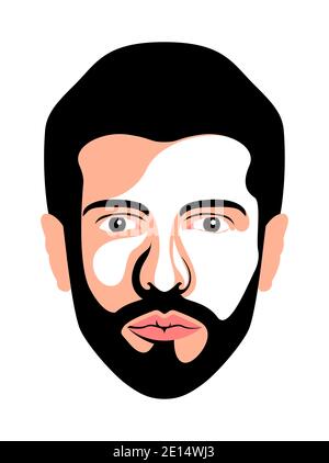 Vector head in graphic style Stock Vector