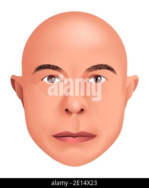 Vector head in gradient style Stock Vector