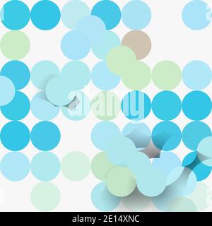 Vector seamless pattern with flat circles and shadows Stock Vector